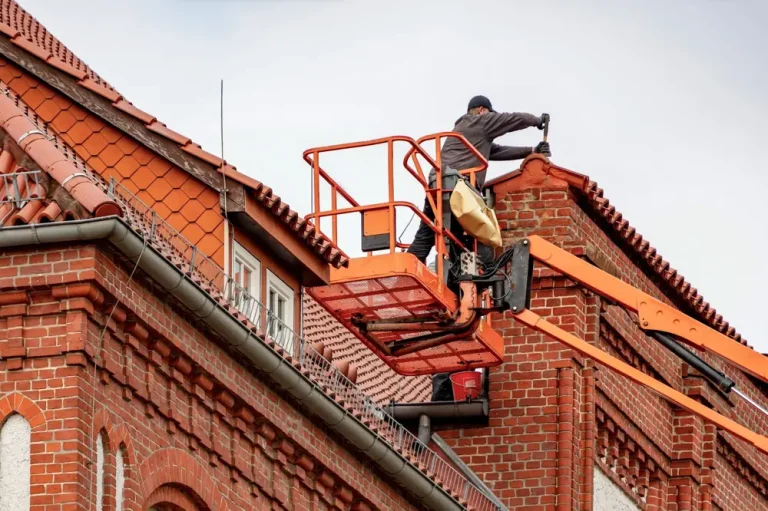 roofer inspecting roof ladder